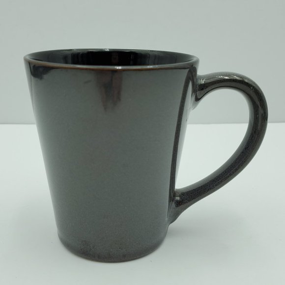 Pfaltzgraff Aria Gray Mugs Dark Slate Grey Large Handled Coffee Cups - Picture 6 of 9